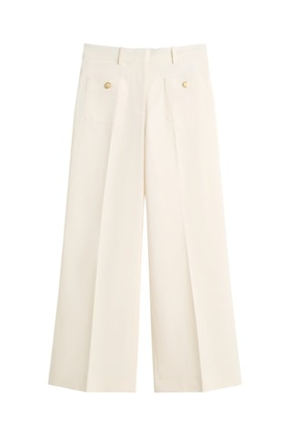 Chino wide legs en coton biologique - Beige