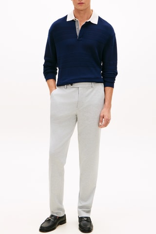 Pantalon straight - Gris clair