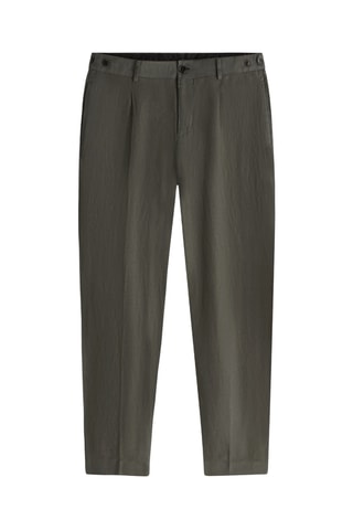 Pantalon en lin - Vert olive