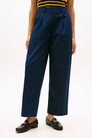 Chino droit en coton biologique - Bleu marine