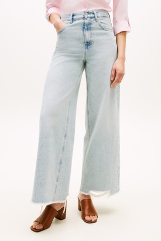 Jean wide legs taille haute - Ciel