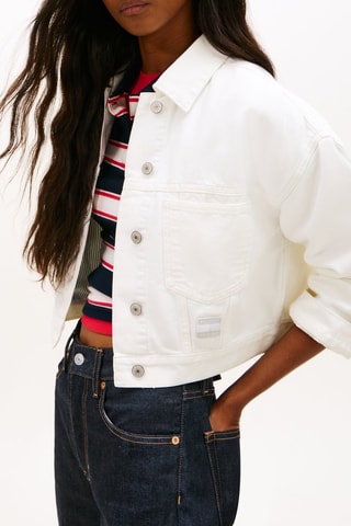 Veste oversize en jean - Blanc
