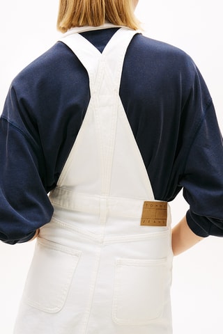 Robe-salopette en jean - Blanc