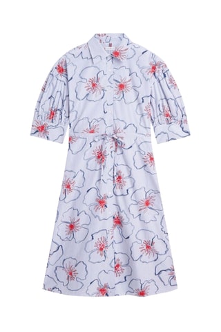 Robe chemise en coton biologique - Bleu