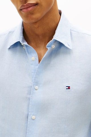 Chemise regular en lin - Ciel