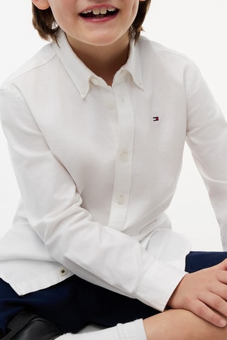 Chemise regular en coton biologique - Blanc