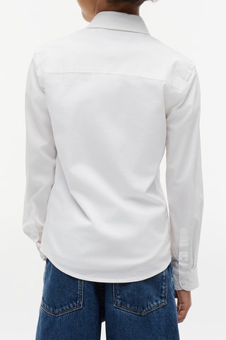 Chemise regular en coton biologique - Blanc