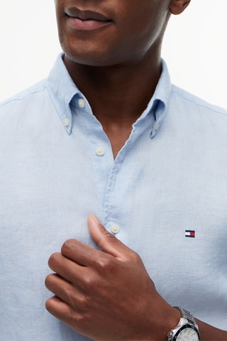 Chemise regular en lin - Ciel