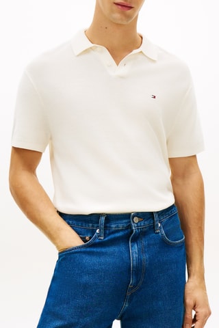 Polo relaxed en coton biologique - Ivoire