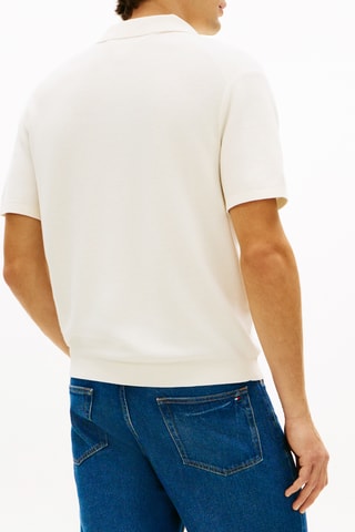 Polo relaxed en coton biologique - Ivoire