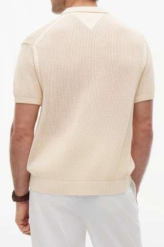 Polo relaxed en coton biologique - Beige
