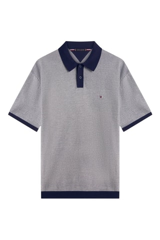 Polo relaxed en coton biologique - Bleu marine
