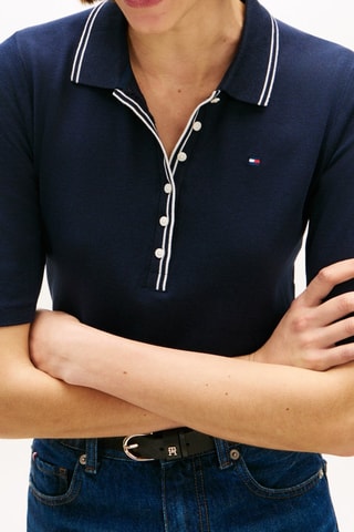 Polo slim - Bleu marine