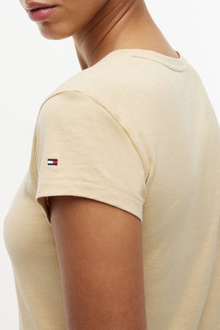 T-shirt slim en coton biologique - Beige