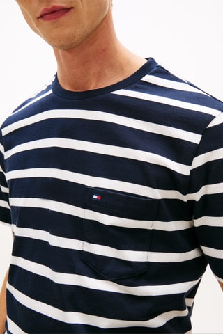 T-shirt regular - Bleu nuit et écru