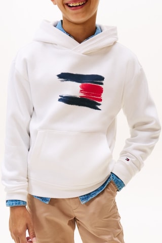 Sweat à capuche - Blanc et bleu marine