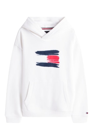 Sweat à capuche - Blanc et bleu marine