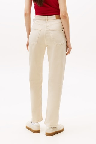 Jean slim taille haute - Ecru