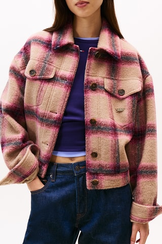 Veste en laine - Rose et beige