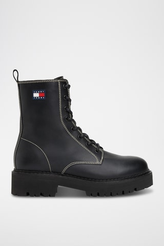 Bottines en cuir - Noir