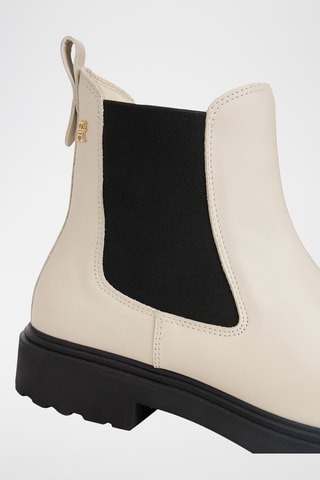 Bottines Chelsea en cuir - Beige