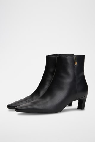 Bottines en cuir nappa - Noir