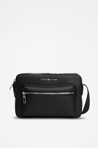 Sac bandoulière en cuir - noir
