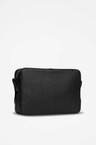 Sac bandoulière en cuir - noir