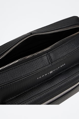Sac bandoulière en cuir - noir