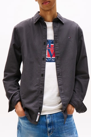 Chemise regular - Noir chiné