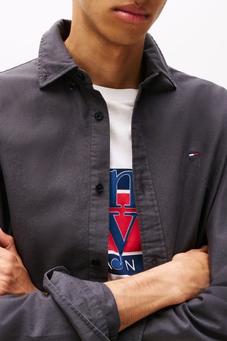 Chemise regular - Noir chiné