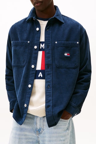 Surchemise en velours - Bleu marine