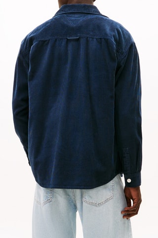 Surchemise en velours - Bleu marine
