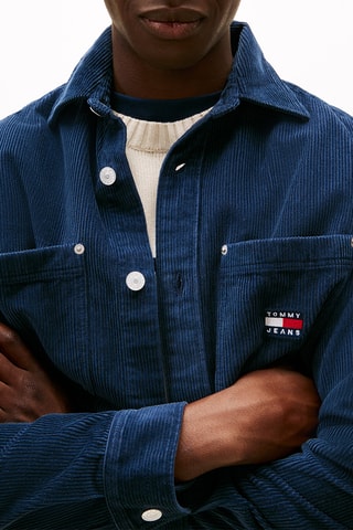 Surchemise en velours - Bleu marine