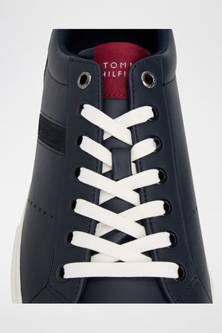 Baskets en cuir nappa - Bleu marine