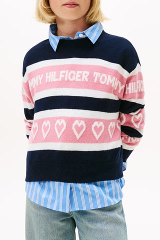 Pull - Bleu marine et rose