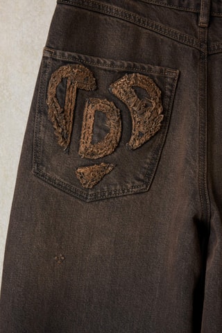 Jeans wide legs - Marrone scuro