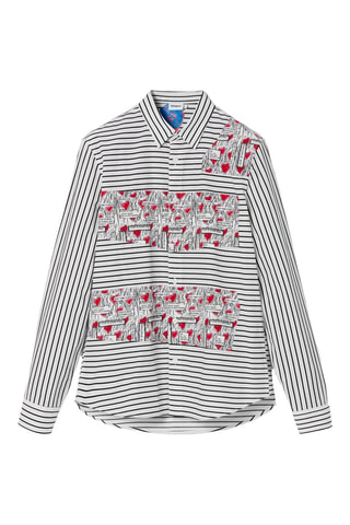 Camicia - Bianco, nero e rosso