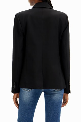 Blazer regular - Nero e blu