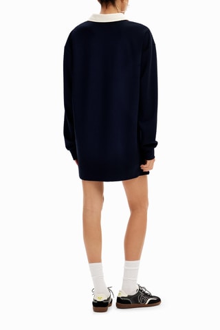 Abito polo oversize - Blu e rosa