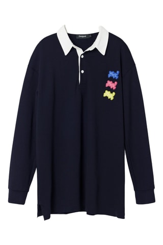 Abito polo oversize - Blu e rosa
