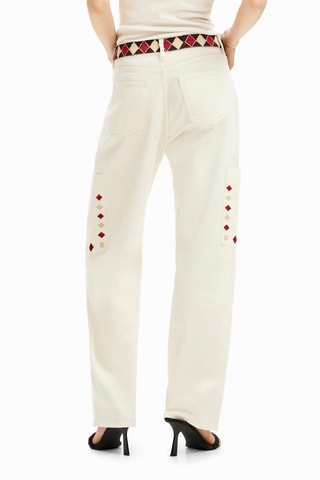 Pantaloni straight - Bianco