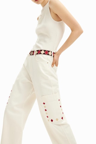 Pantaloni straight - Bianco