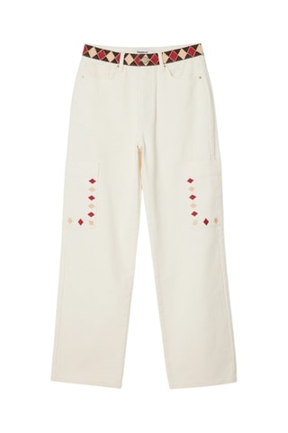 Pantaloni straight - Bianco