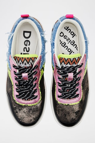 Sneakers - Grigio, nero, rosa e verde