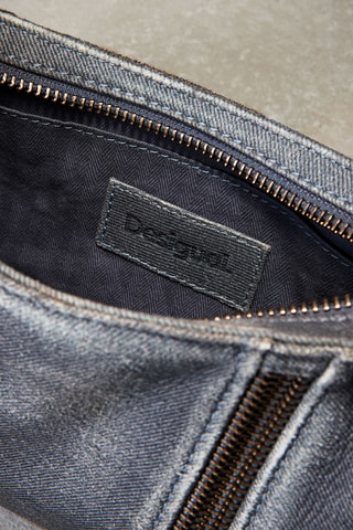 Borsa a spalla in pelle d’agnello - Azzurro