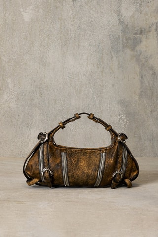 Borsa a spalla in pelle d’agnello - Multicolore