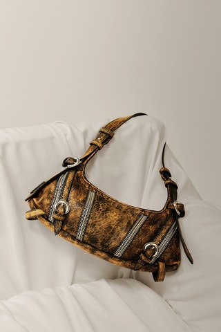 Borsa a spalla in pelle d’agnello - Multicolore