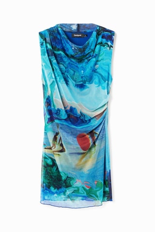 Abito drappeggiato - Blu