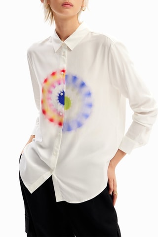 Camicia regular - Bianco e blu